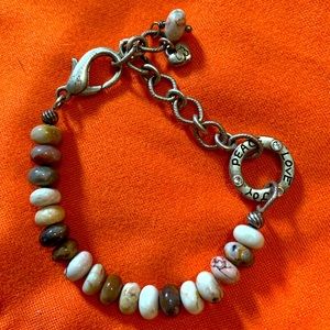 Brighton bracelet peace love joy stones chain women’s jewelry